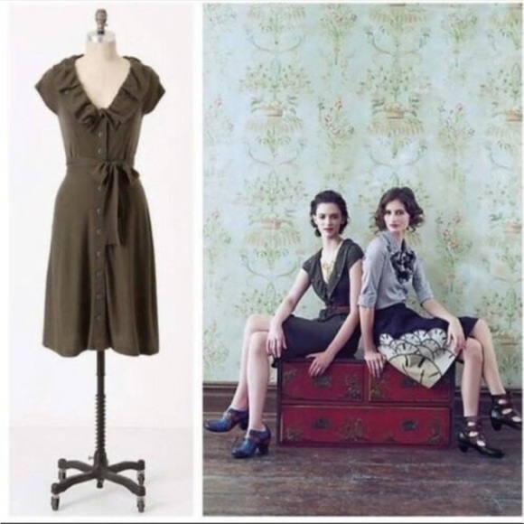 Anthropologie Sparrow Cashmere Blend Green Knit Sweater Dress NWT Size Small - Picture 1 of 9